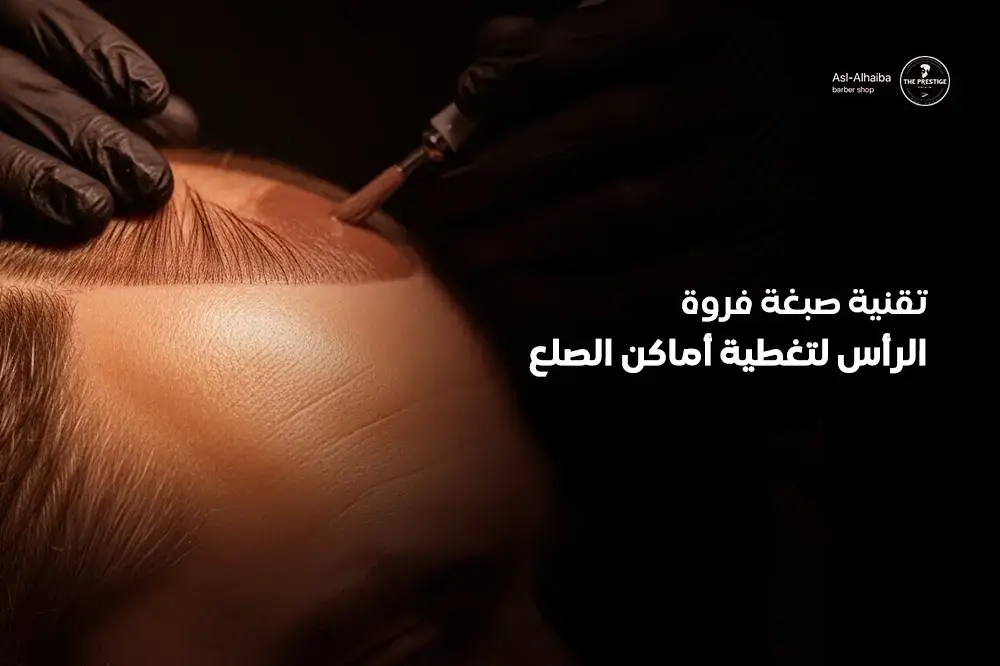 تقنية صبغة فروة الرأس لتغطية أماكن الصلع